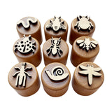 9x Wooden Stamps DIY Craft Creative for Art Kindergarten Toys Education Toys