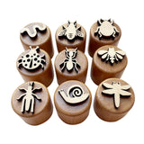 9x Wooden Stamps DIY Craft Creative for Art Kindergarten Toys Education Toys