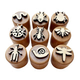 9x Wooden Stamps DIY Craft Creative for Art Kindergarten Toys Education Toys