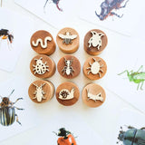 9x Wooden Stamps DIY Craft Creative for Art Kindergarten Toys Education Toys