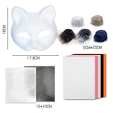 6Pcs Cat Mask Kit Crafts Animal Mask for Holiday Fancy Dress Party Halloween