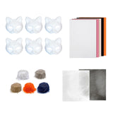 DIY Cat Mask Kit Creative Animal Mask for Festival Stage Performance Holiday Style A