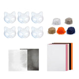 DIY Cat Mask Kit Creative Animal Mask for Festival Stage Performance Holiday Style A