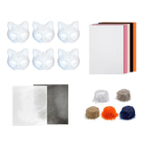 DIY Cat Mask Kit Creative Animal Mask for Festival Stage Performance Holiday Style A