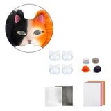 DIY Cat Mask Kit Creative Animal Mask for Festival Stage Performance Holiday Style B