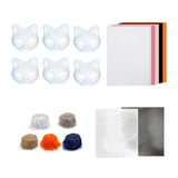 DIY Cat Mask Kit Creative Animal Mask for Festival Stage Performance Holiday Style C