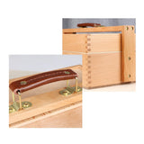 Wood Artist Supply Storage Box Case with Compartments and Drawer for Pastels