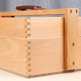 Wood Artist Supply Storage Box Case with Compartments and Drawer for Pastels