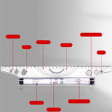 Maxbell Measuring Rolling Ruler Drawing Roller Ruler for Measurements Office Artists