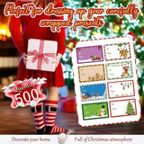 500 Pieces Christmas Stickers Name Stickers for Birthday Holiday Party Favor Style A