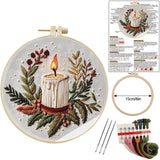 Christmas Embroidery Kit for Adults DIY Art Crafting Cross Stitch Needlework