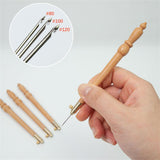 Maxbell Embroidery Hook with 3 Needle Portable DIY Non Slip Weaving Knitting Needle