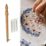 Maxbell Embroidery Hook with 3 Needle Portable DIY Non Slip Weaving Knitting Needle