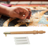 Maxbell Embroidery Hook with 3 Needle Portable DIY Non Slip Weaving Knitting Needle