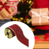 2inch x 90 Yards Christmas Wired Edge Ribbon Flexible for Christmas Projects Red