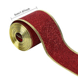 2inch x 90 Yards Christmas Wired Edge Ribbon Flexible for Christmas Projects Red