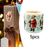 Maxbell 5 Rolls of Christmas Stickers for Gift Decoration Envelopes Notebook Bear