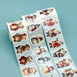 5 Rolls of Christmas Stickers Holiday Stickers for Gift Decoration Notebook