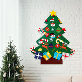 DIY Felt Christmas Tree Set Toy Props with Ornaments for Home Bedroom Mantel