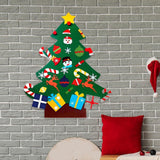 DIY Felt Christmas Tree Set Toy Props with Ornaments for Home Bedroom Mantel