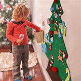 DIY Felt Christmas Tree Set Toy Props with Ornaments for Home Bedroom Mantel