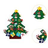 DIY Felt Christmas Tree Set Toy Props with Ornaments for Home Bedroom Mantel