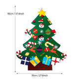 DIY Felt Christmas Tree Set Toy Props with Ornaments for Home Bedroom Mantel