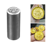 Zakiram Stamp Handmade Round Pressing Die for Leathercraft Jewelry Engraving 25MM