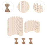 120x Unfinished Wooden Cutouts Pendants for Crafts Party Decorations