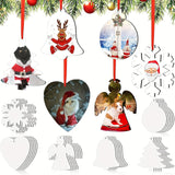 30Pcs Sublimation Christmas Ornaments DIY Crafts Sublimation Ornament Blank