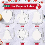 30Pcs Sublimation Christmas Ornaments DIY Crafts Sublimation Ornament Blank