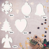 30Pcs Sublimation Christmas Ornaments DIY Crafts Sublimation Ornament Blank