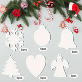 30Pcs Sublimation Christmas Ornaments DIY Crafts Sublimation Ornament Blank