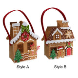 Maxbell Felt Gingerbread House Bag Cute Ornament Stocking Stuffer Christmas Gift Bag Style A