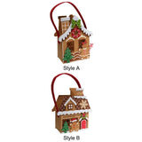 Maxbell Felt Gingerbread House Bag Cute Ornament Stocking Stuffer Christmas Gift Bag Style A