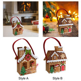 Maxbell Felt Gingerbread House Bag Cute Ornament Stocking Stuffer Christmas Gift Bag Style A