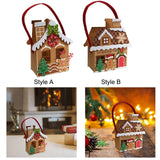 Maxbell Felt Gingerbread House Bag Cute Ornament Stocking Stuffer Christmas Gift Bag Style A