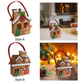 Maxbell Felt Gingerbread House Bag Cute Ornament Stocking Stuffer Christmas Gift Bag Style A