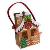 Maxbell Felt Gingerbread House Bag Cute Ornament Stocking Stuffer Christmas Gift Bag Style A