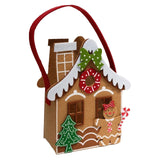 Maxbell Felt Gingerbread House Bag Cute Ornament Stocking Stuffer Christmas Gift Bag Style A