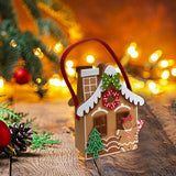 Maxbell Felt Gingerbread House Bag Cute Ornament Stocking Stuffer Christmas Gift Bag Style A