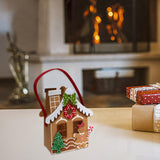 Maxbell Felt Gingerbread House Bag Cute Ornament Stocking Stuffer Christmas Gift Bag Style A