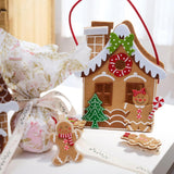 Maxbell Felt Gingerbread House Bag Cute Ornament Stocking Stuffer Christmas Gift Bag Style A