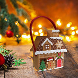 Maxbell Felt Gingerbread House Bag Cute Ornament Stocking Stuffer Christmas Gift Bag Style B