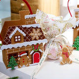 Maxbell Felt Gingerbread House Bag Cute Ornament Stocking Stuffer Christmas Gift Bag Style B