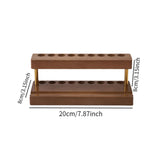 Wood Cosmetic Brushes Rack Phone Holder Pencil Holder for Dorm Stores Office Brown