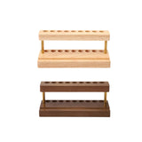 Wood Cosmetic Brushes Rack Phone Holder Pencil Holder for Dorm Stores Office Brown