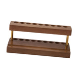 Wood Cosmetic Brushes Rack Phone Holder Pencil Holder for Dorm Stores Office Brown