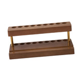 Wood Cosmetic Brushes Rack Phone Holder Pencil Holder for Dorm Stores Office Brown