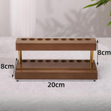 Wood Cosmetic Brushes Rack Phone Holder Pencil Holder for Dorm Stores Office Brown